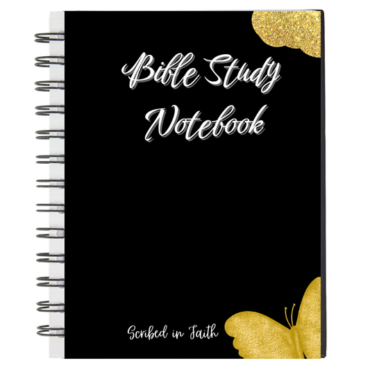 Bible Study Notebook – Yellow Floral Design | Soaked in Truth | Scripture Notebook for Women