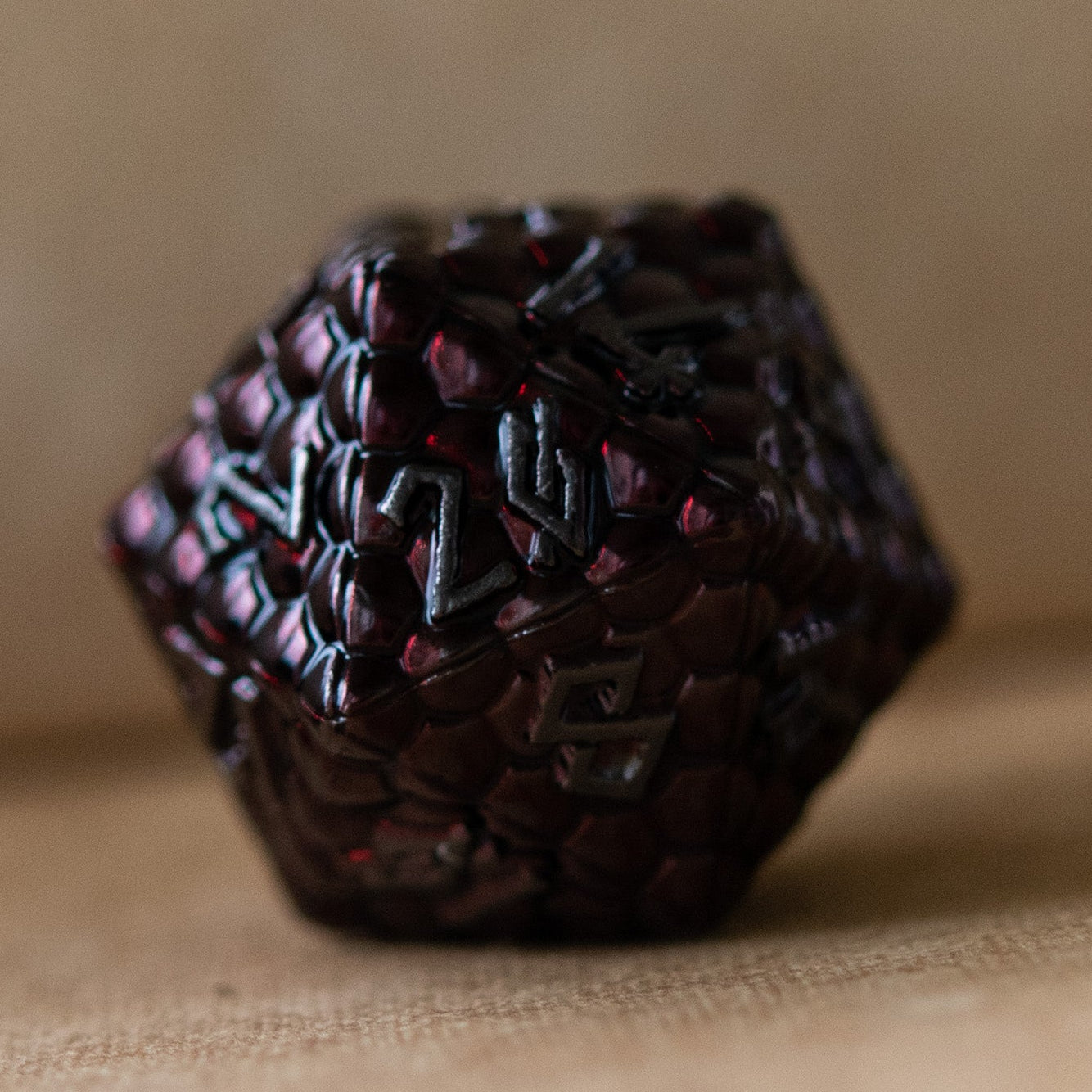 PRE-ORDER || Blood Red Dragon's Egg Metal Dice Set