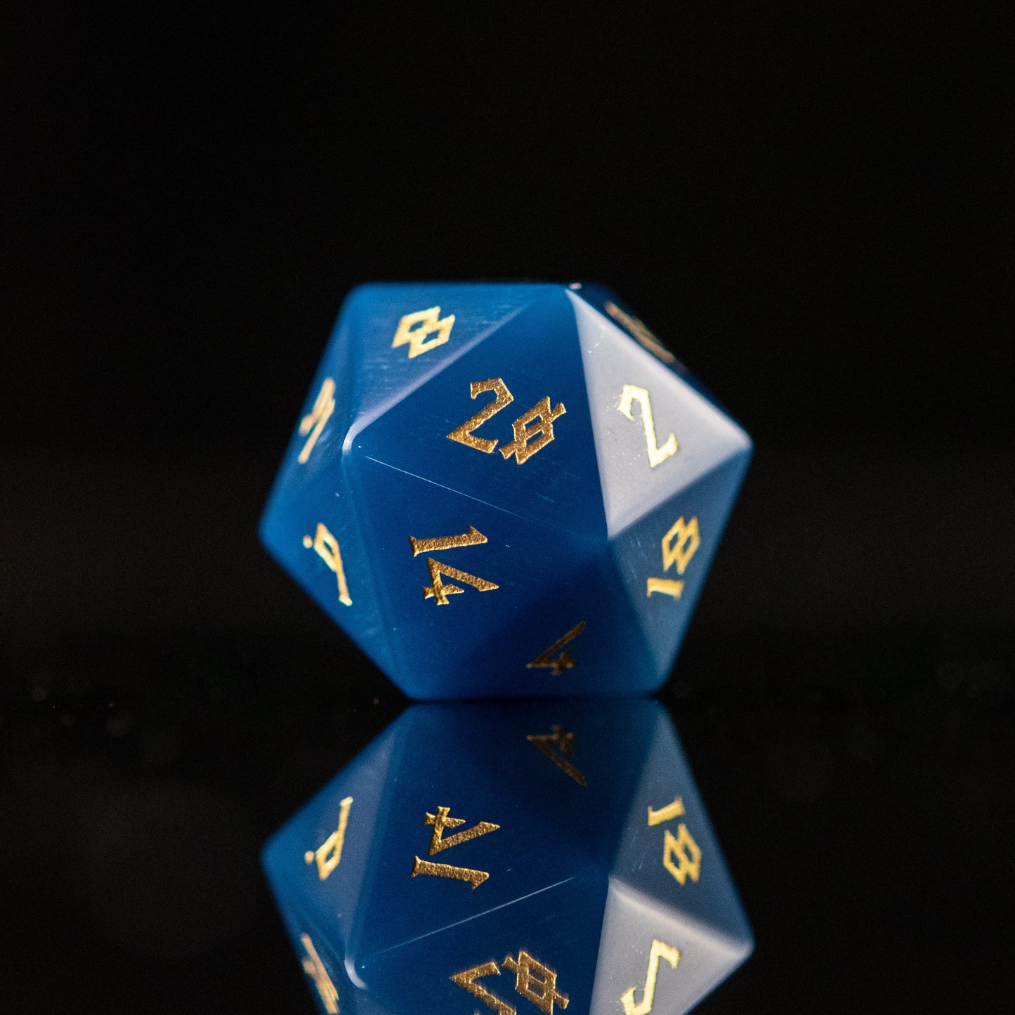 Pre-Order || Blue Agate Stone Dice Set
