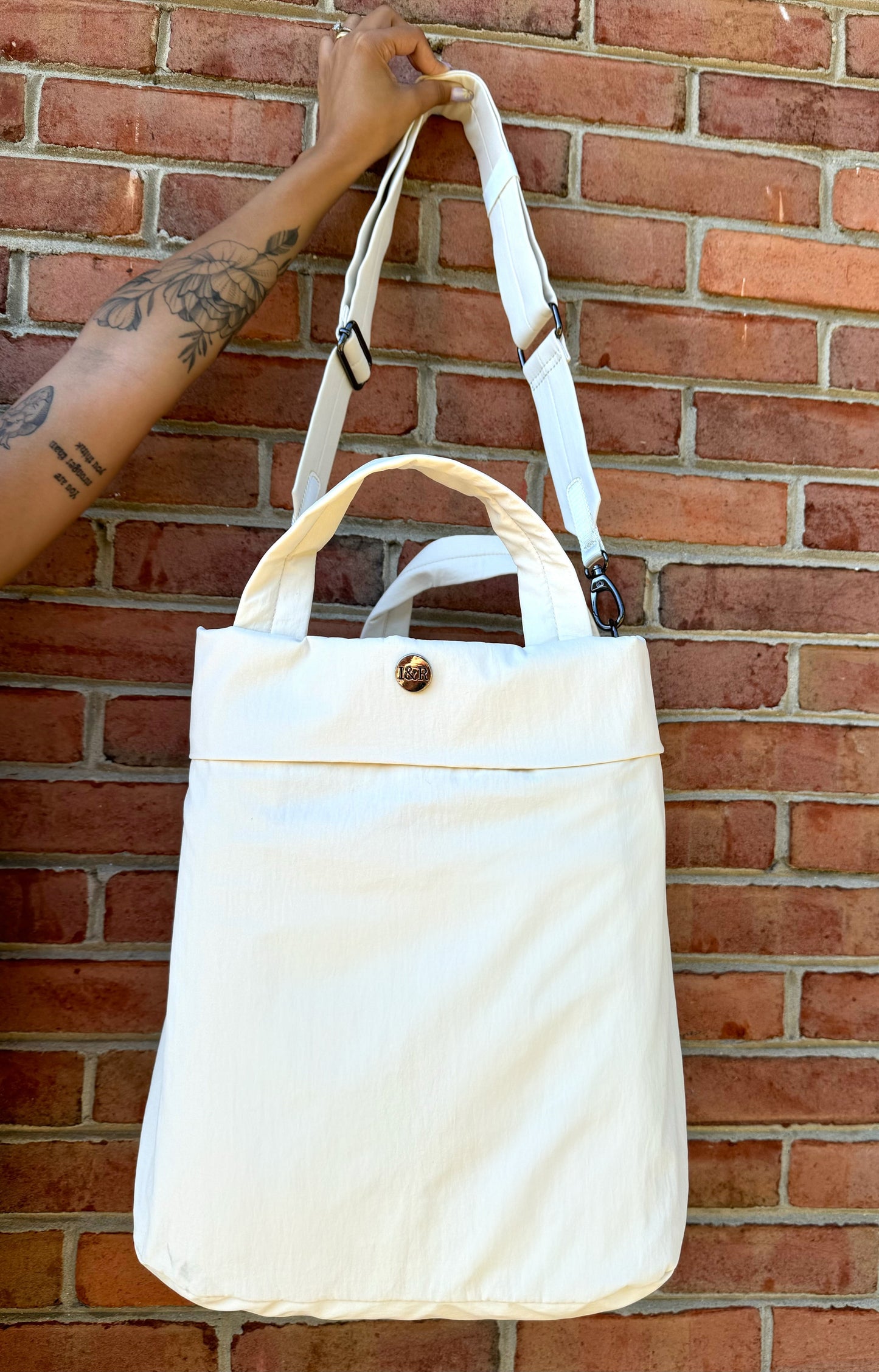 Iris' Favorite Tote Bag (#5003) Large Zippered Canvas Tote Bag - By Iris & Rainbow