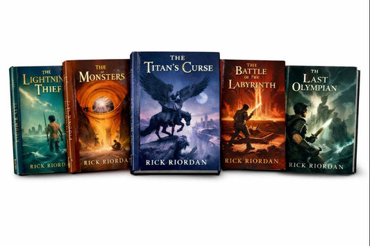 Percy Jackson and the Olympians Five (5) Books - By RIck RIordan - Hardcover Set