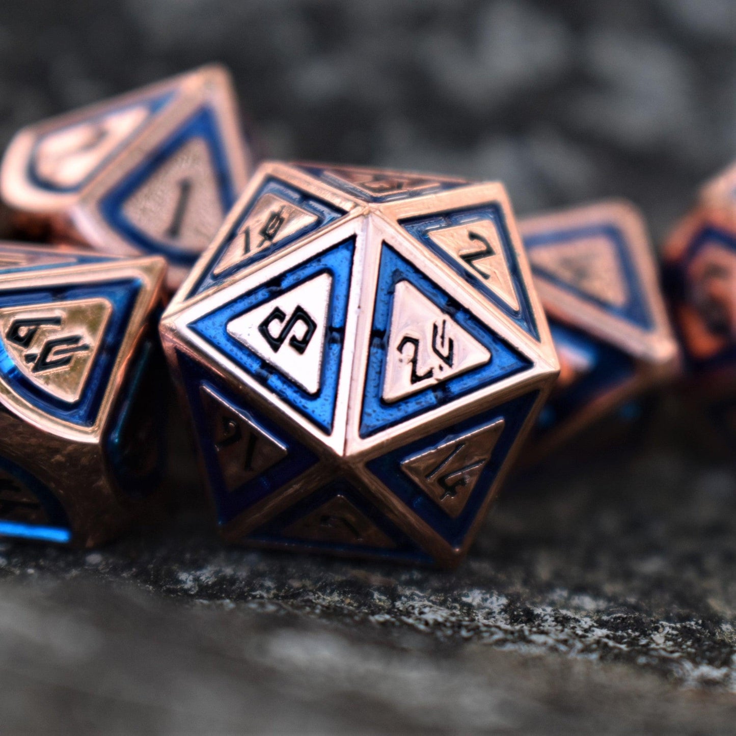 PRE-ORDER || Cleric's Domain Aqua And Bronze Metal Dice Set
