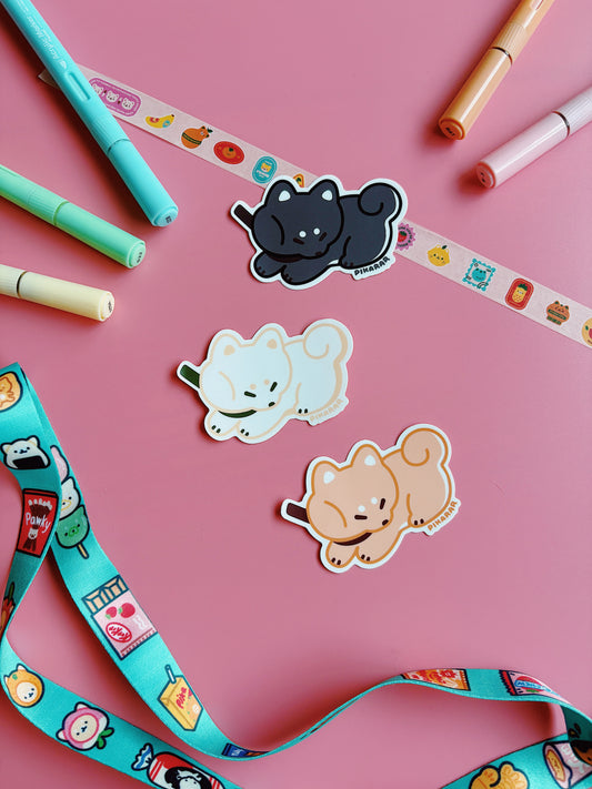Stubborn Shiba Stickers