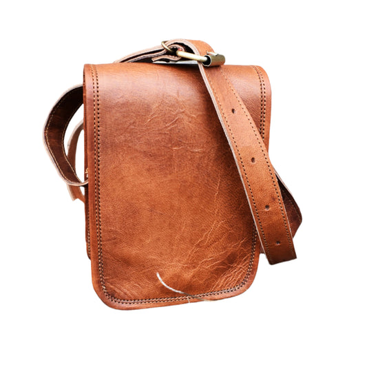 The Pathfinder Leather Flap Satchel - Small