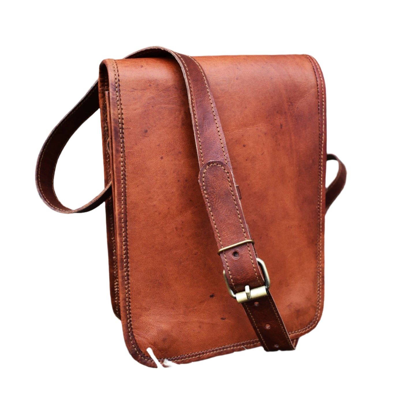The Pathfinder Leather Flap Satchel - Medium