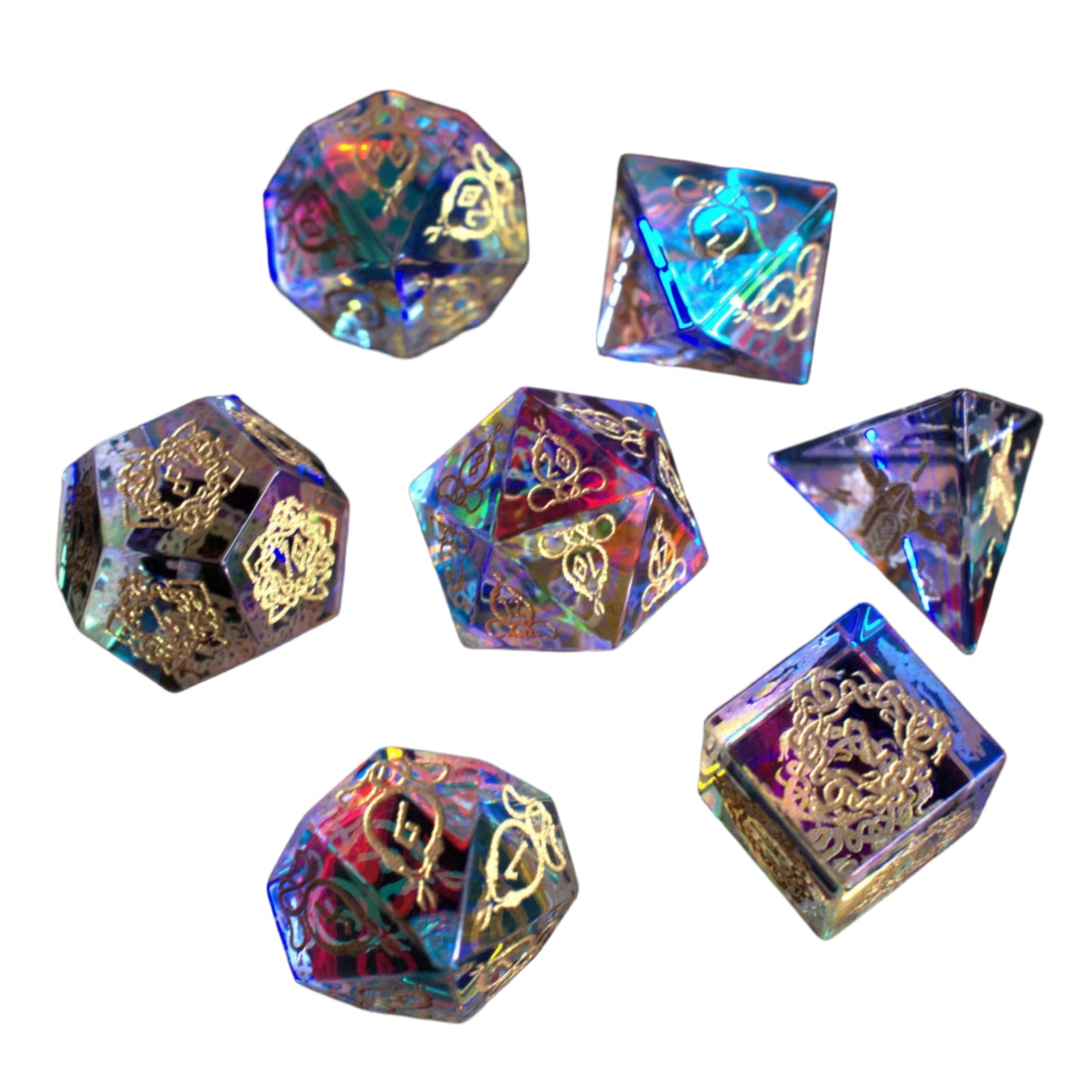 Serpent of Midgard Prism Glass Dice Set