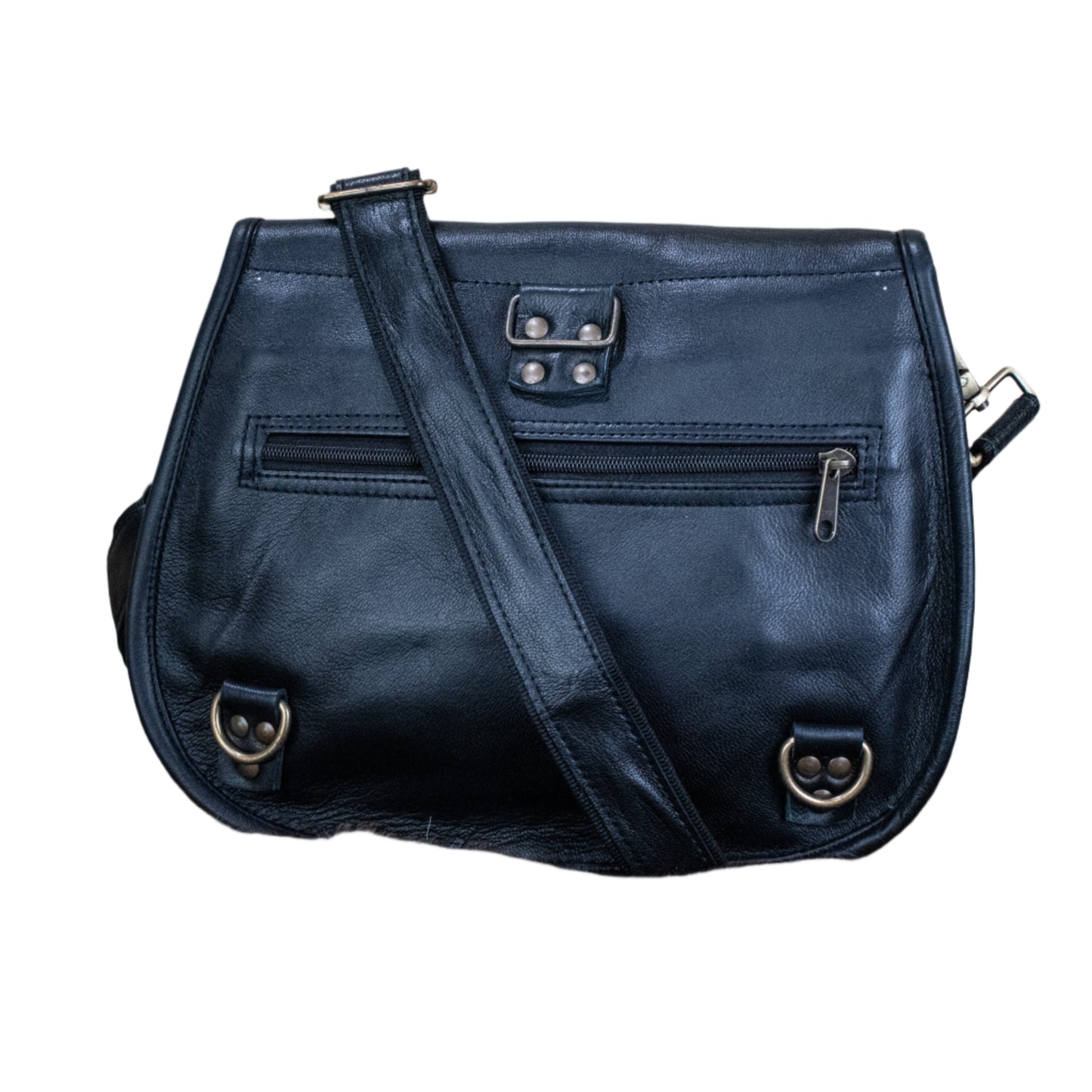 "The Rogue" Leather Satchel - Medium (Black)