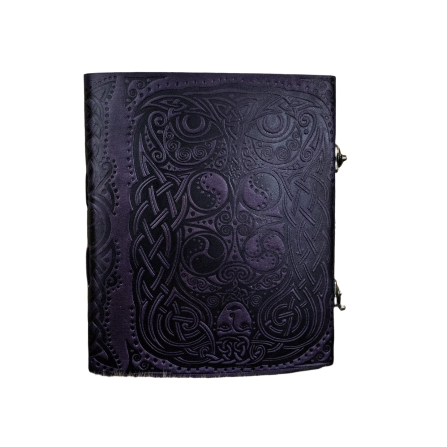 "Owl - Lady of the Forest" Purple Leather Sketchbook
