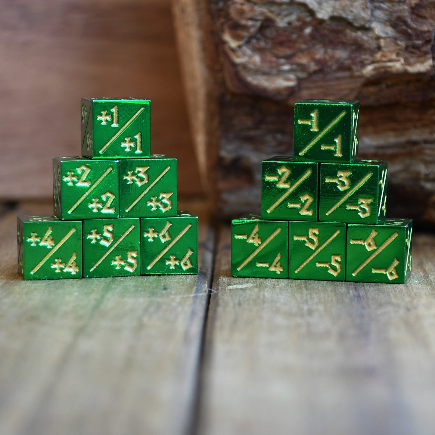 -1/-1 Counter Dice- Green, 6ct.