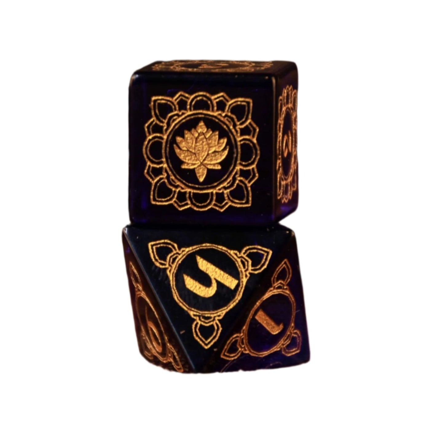 Indian Blue Glass Dice Set - Dice Around the World Collection
