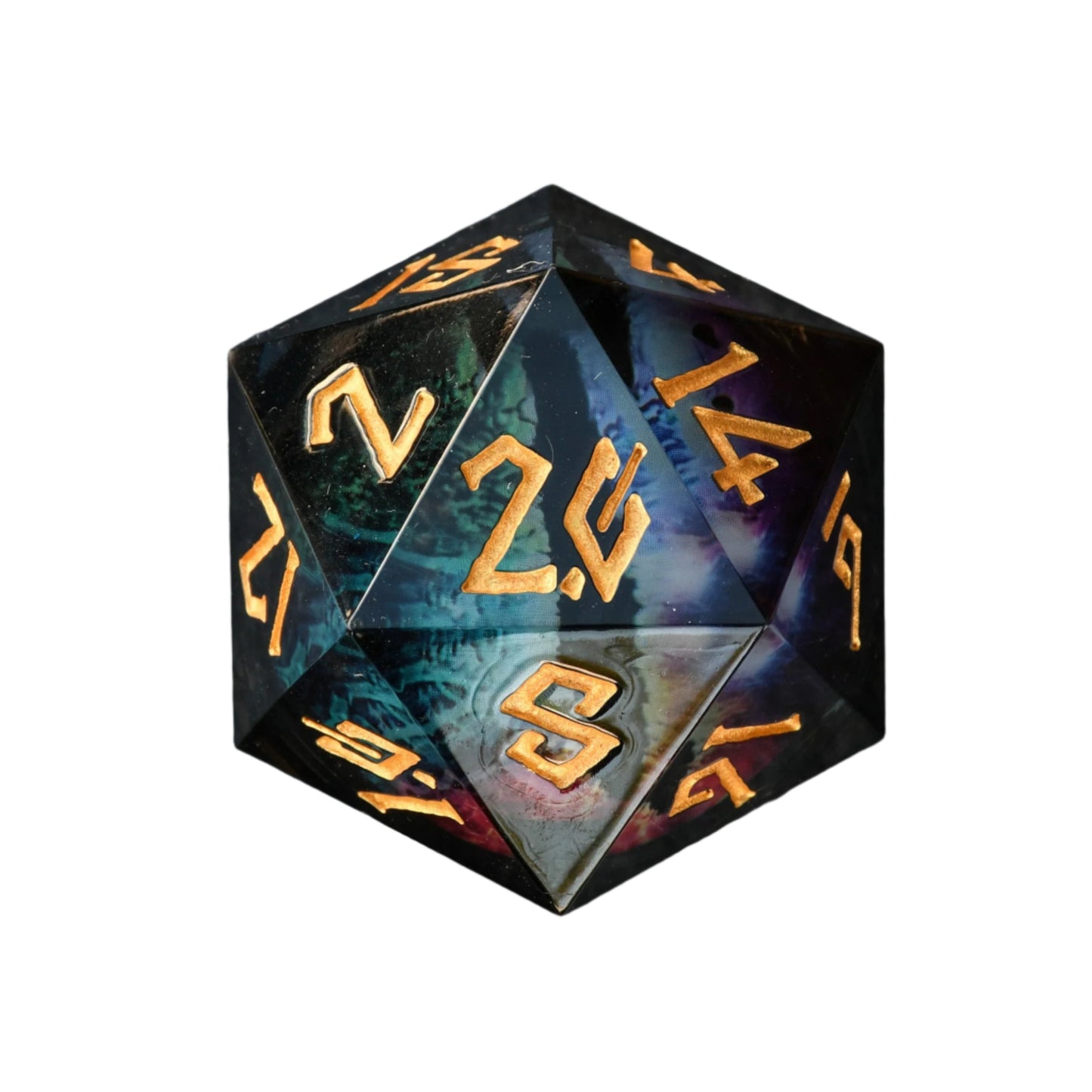 Rainbow Dragon (Black/Gold) Liquid Core 30mm D20