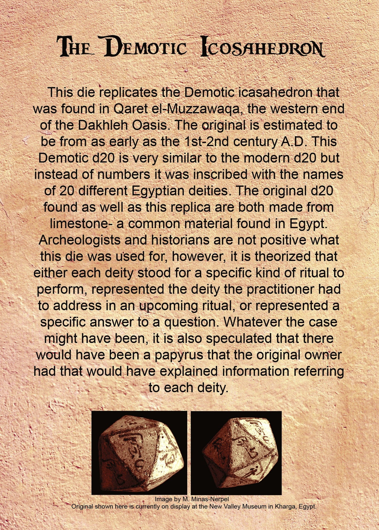 PRE-ORDER || Demotic Limestone 30mm d20