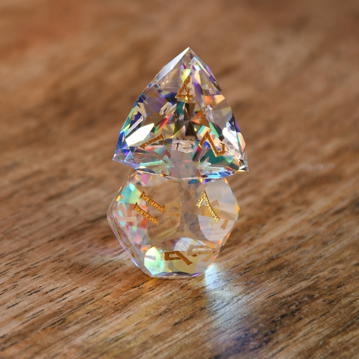 Pre-Order || Diamond Prism Multifaceted Glass Dice Set