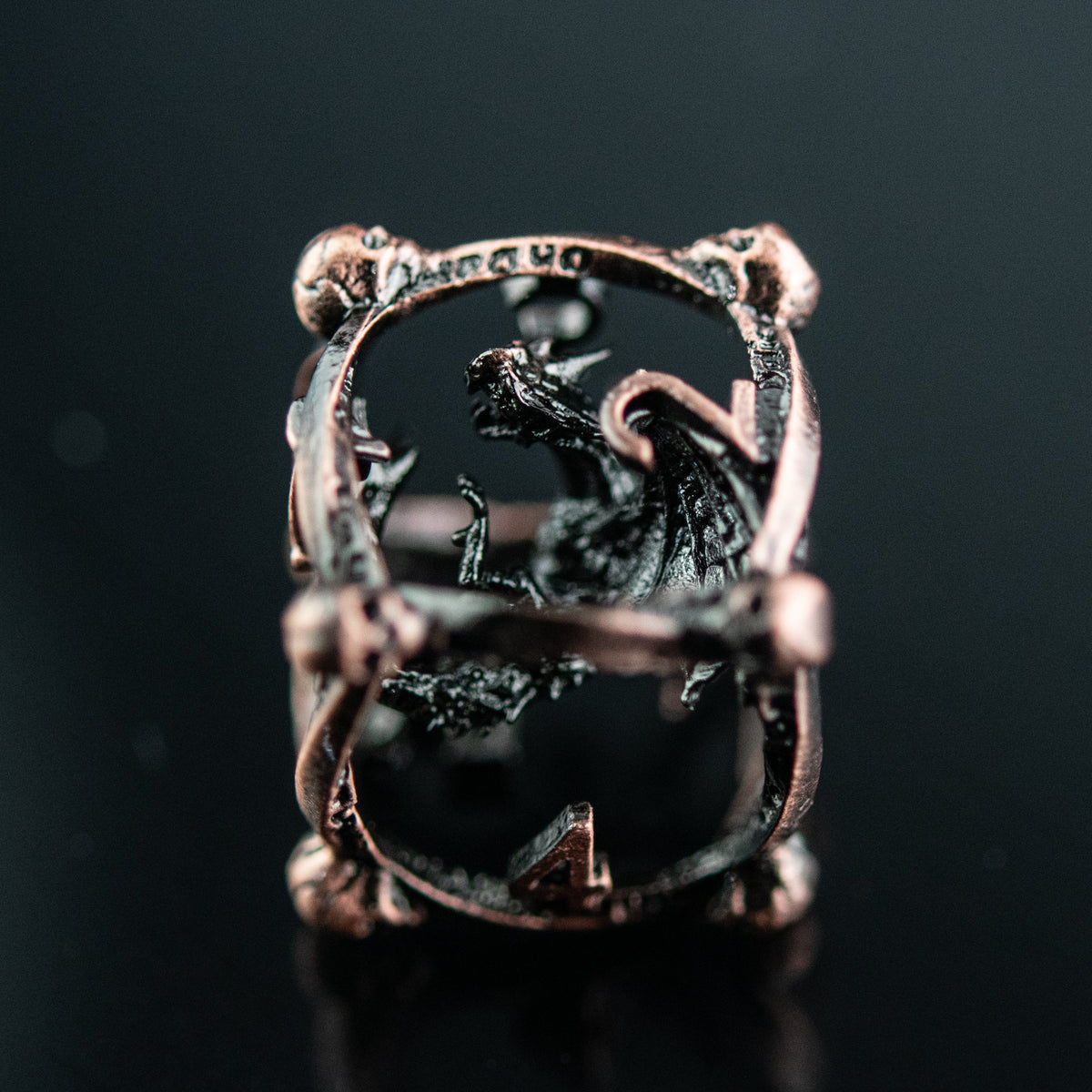 Pre-Order|| Draco Immortui Hollow Metal Dice Set - Bronze