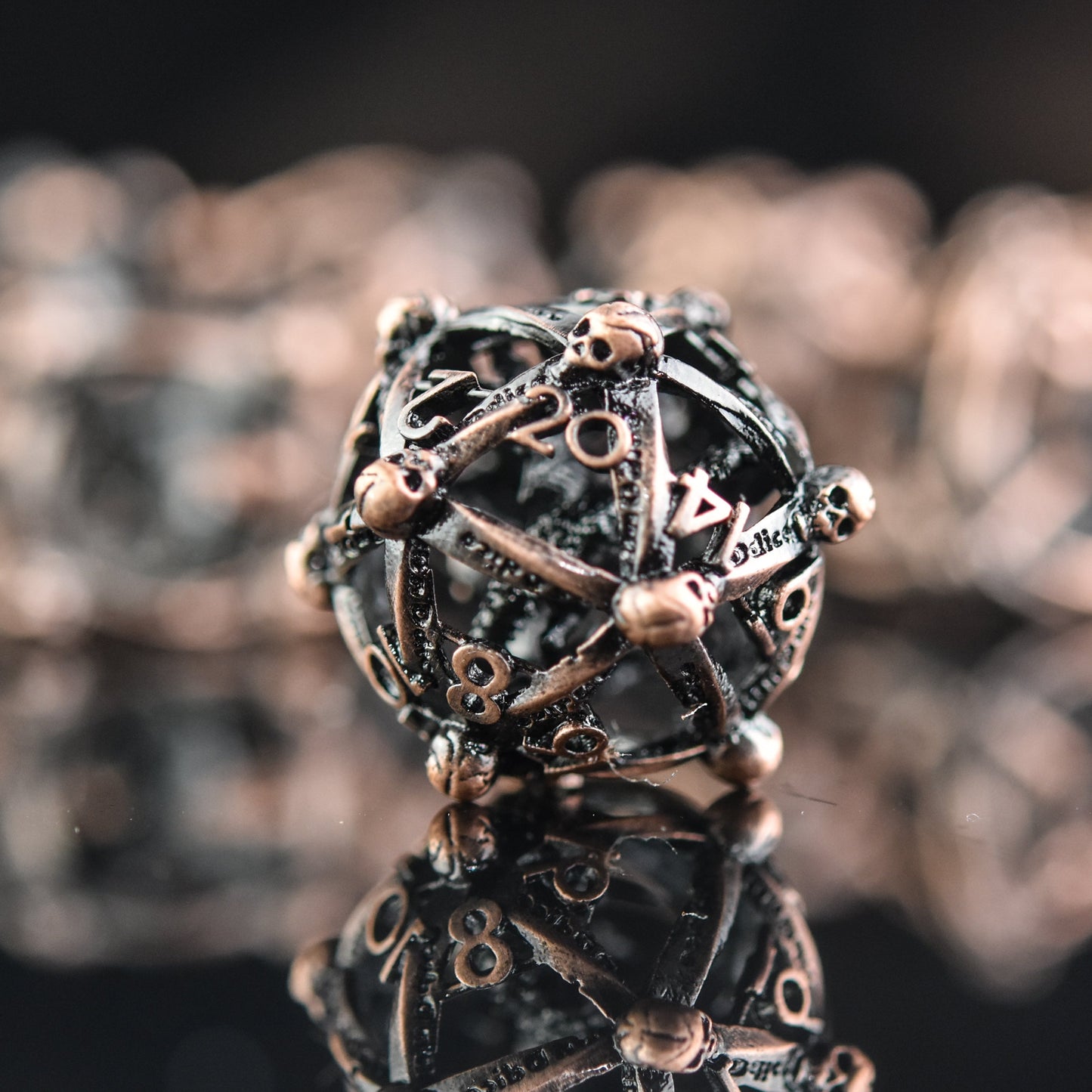 Pre-Order|| Draco Immortui Hollow Metal Dice Set - Bronze