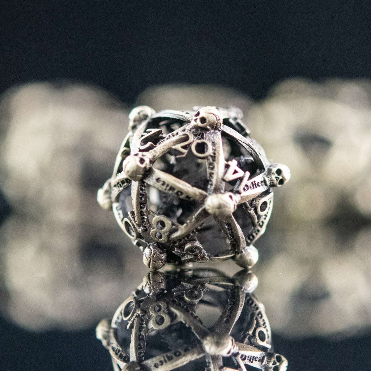 Pre-Order|| Draco Immortui Hollow Metal Dice Set - Champagne Gold