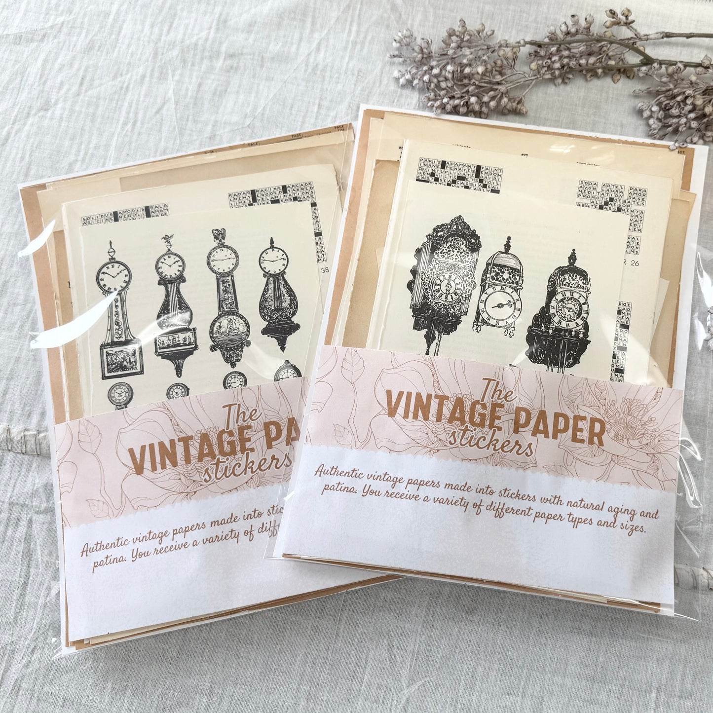 Authentic Vintage Paper with Sticker Backing