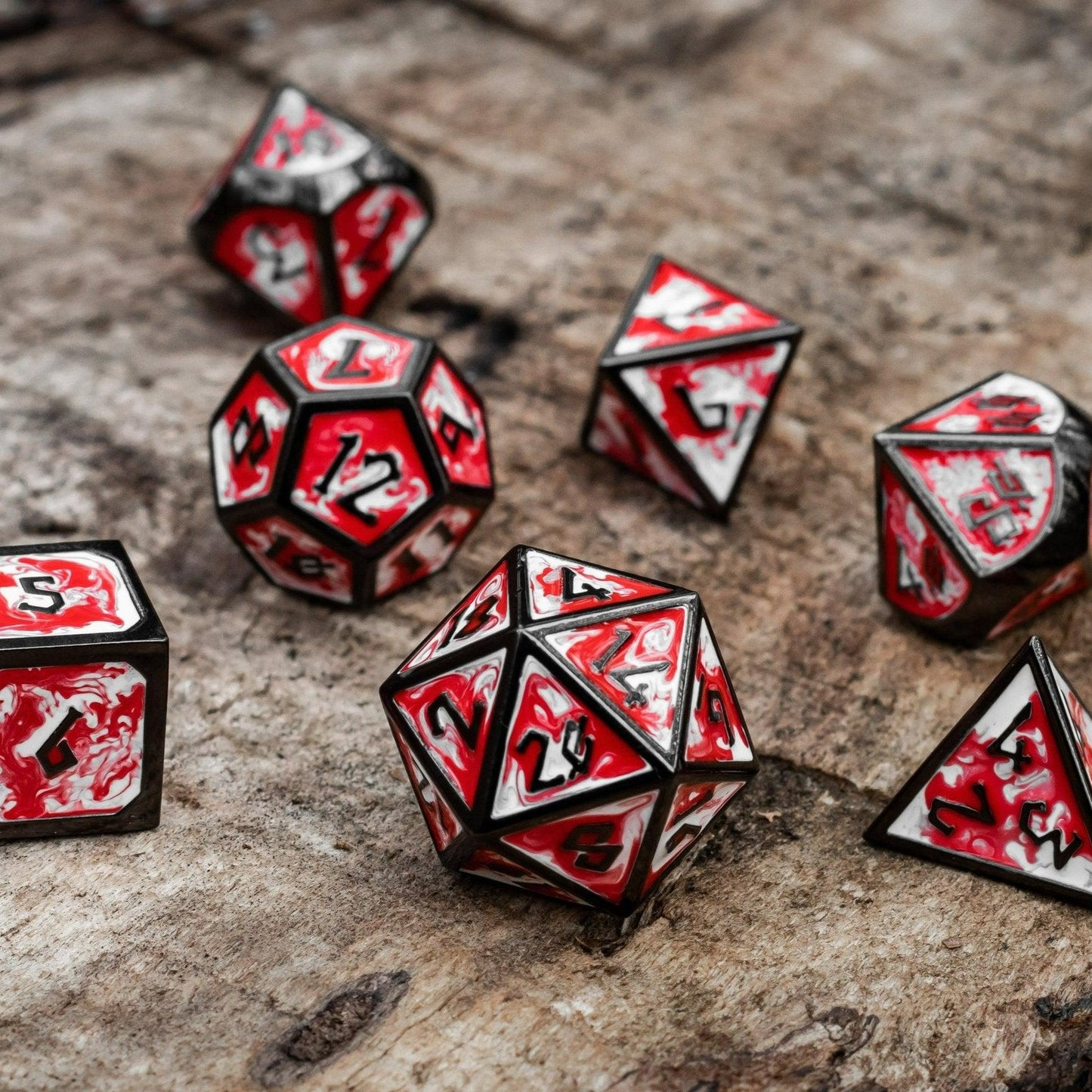 PRE-ORDER || Elder Runes Blood Chalice Metal Dice Set