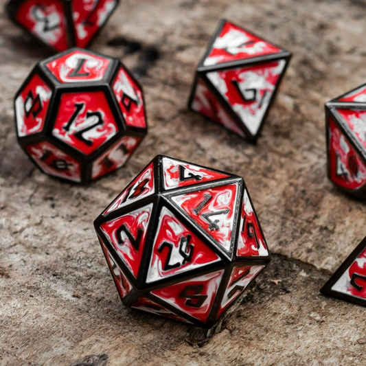 PRE-ORDER || Elder Runes Blood Chalice Metal Dice Set