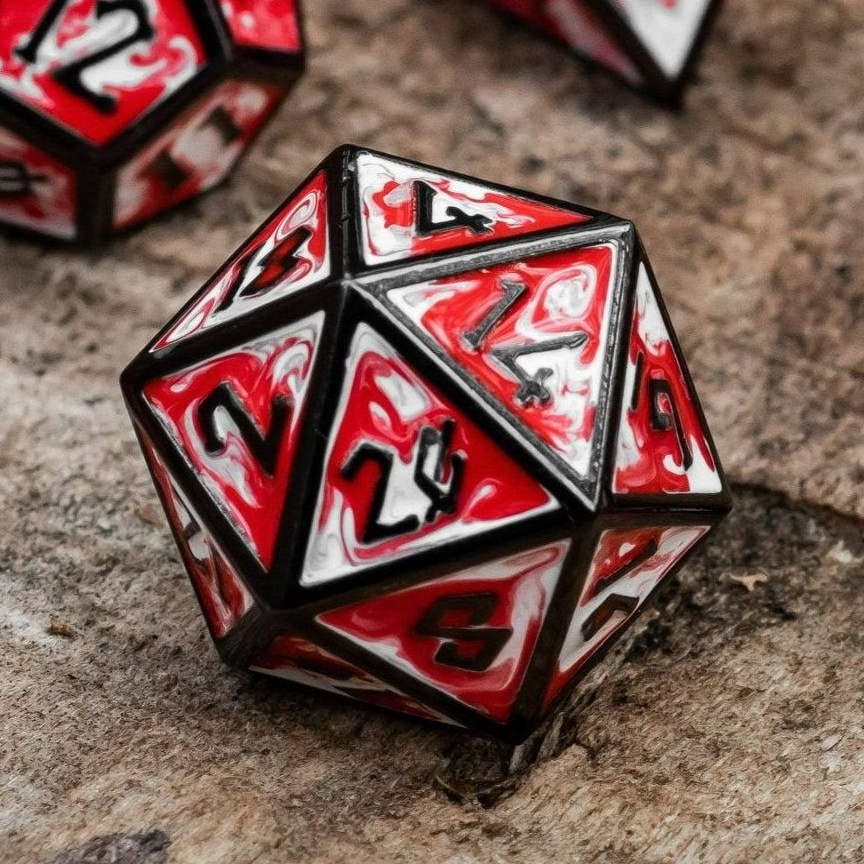 PRE-ORDER || Elder Runes Blood Chalice Metal Dice Set