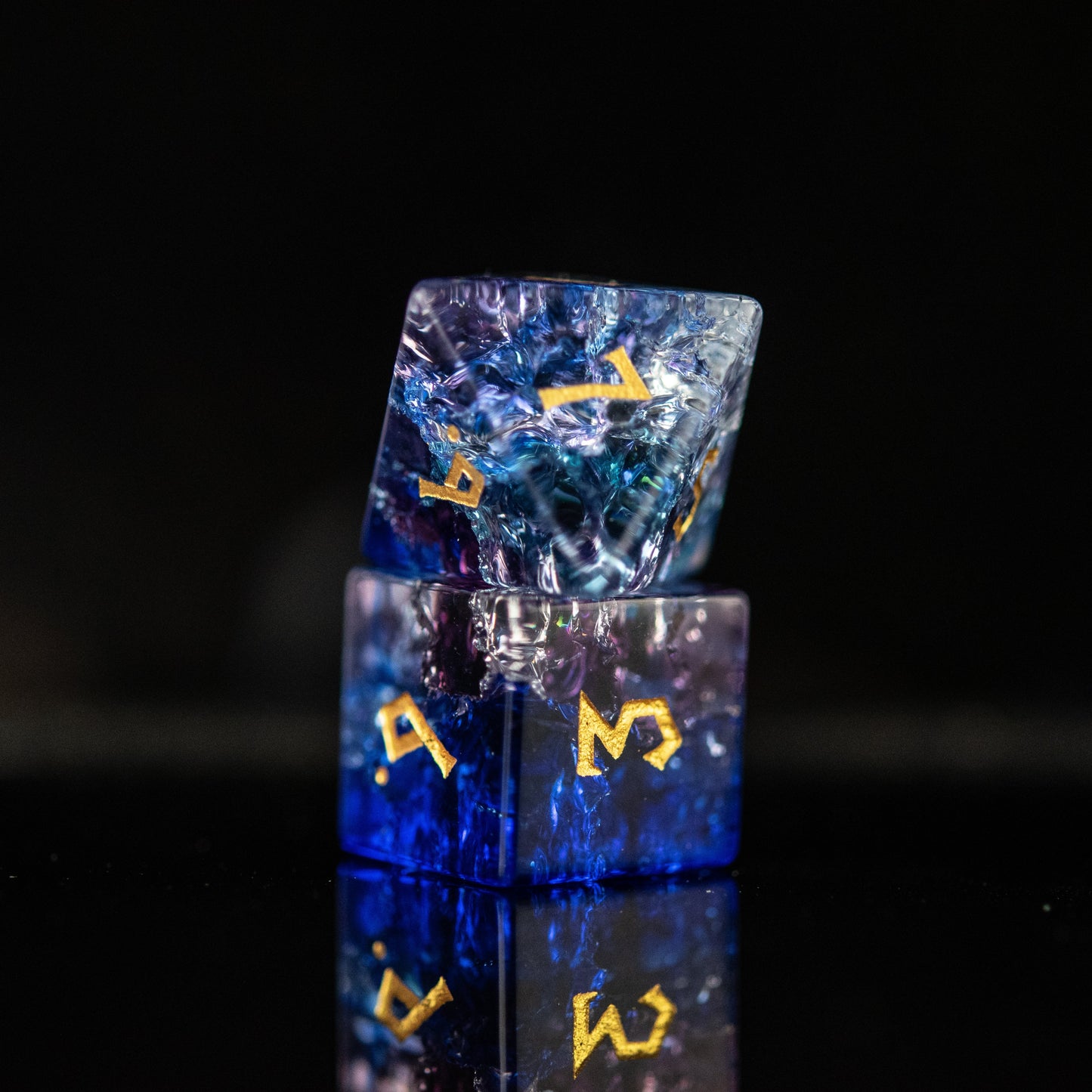Pre-Order || Enchanted Waters Shattered Glass Dice Set