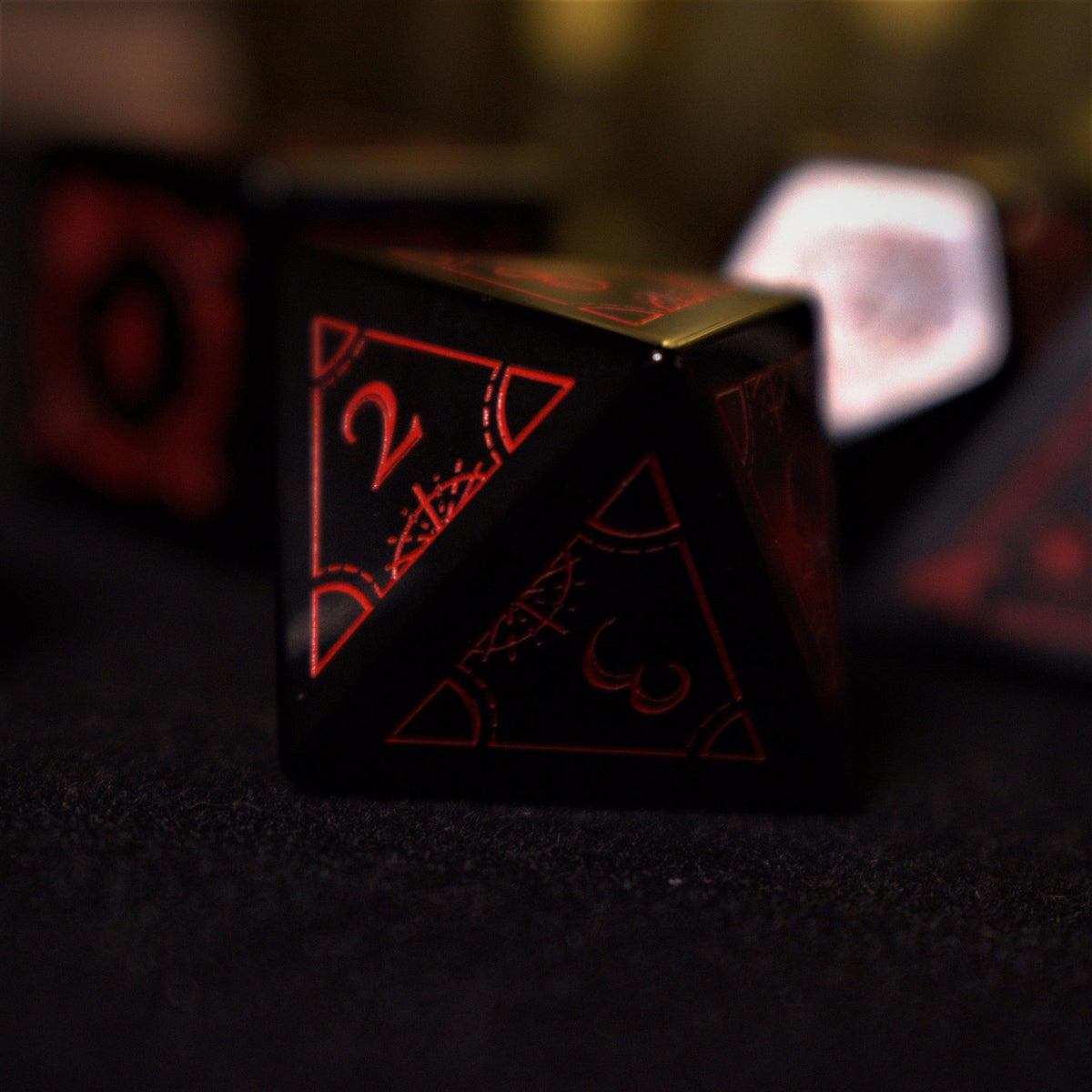 Pre-Order || Fabled Mark Obsidian Stone Dice Set