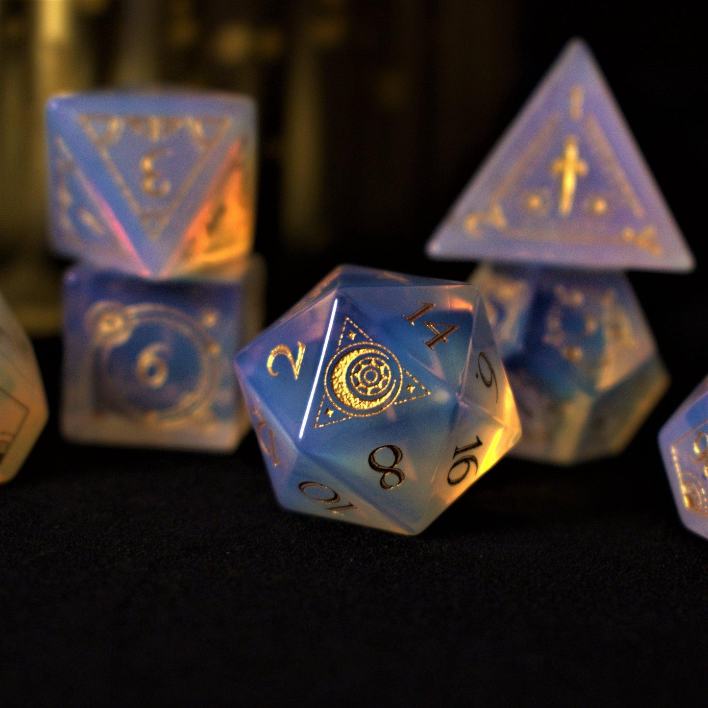 Pre-Order || Fabled Mark Opalite Stone Dice Set