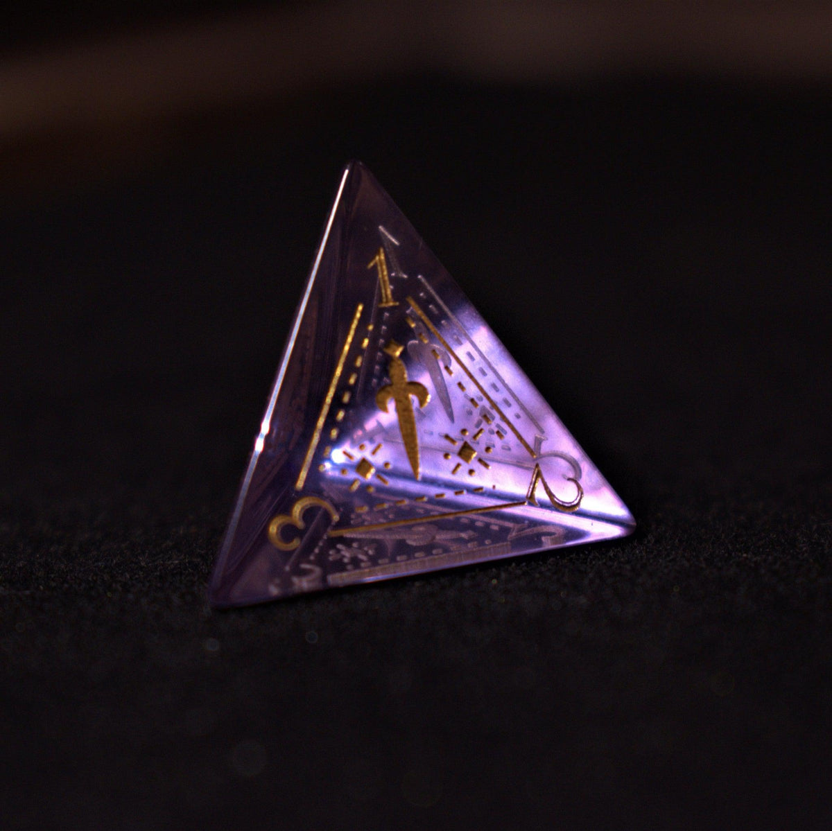 Pre-Order || Fabled Mark Purple Glass Dice Set