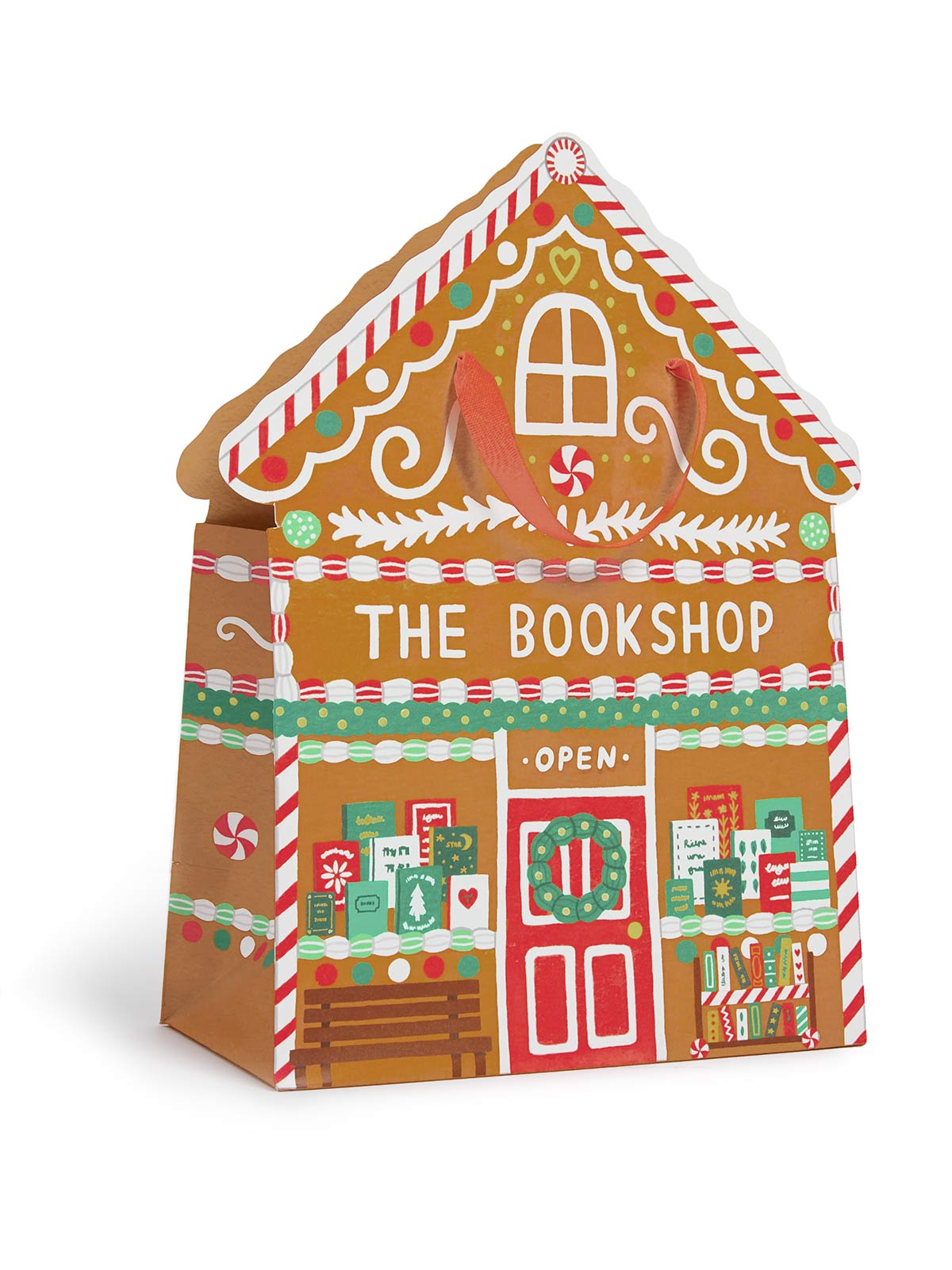 Gingerbread Bookshop Large Gift Bag