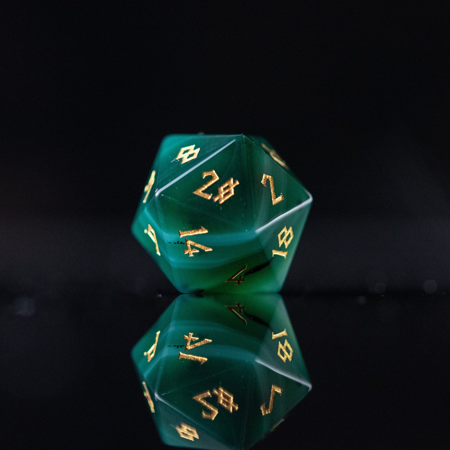 Pre-Order || Green Agate Stone Dice Set