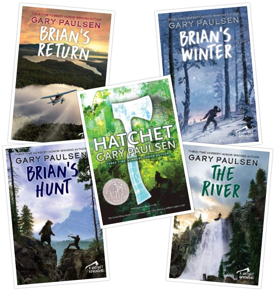 Hatchet Five Book Set; Hatchet, Brian's River, Winter, Hunt, Return - by Gary Paulsen - Paperback