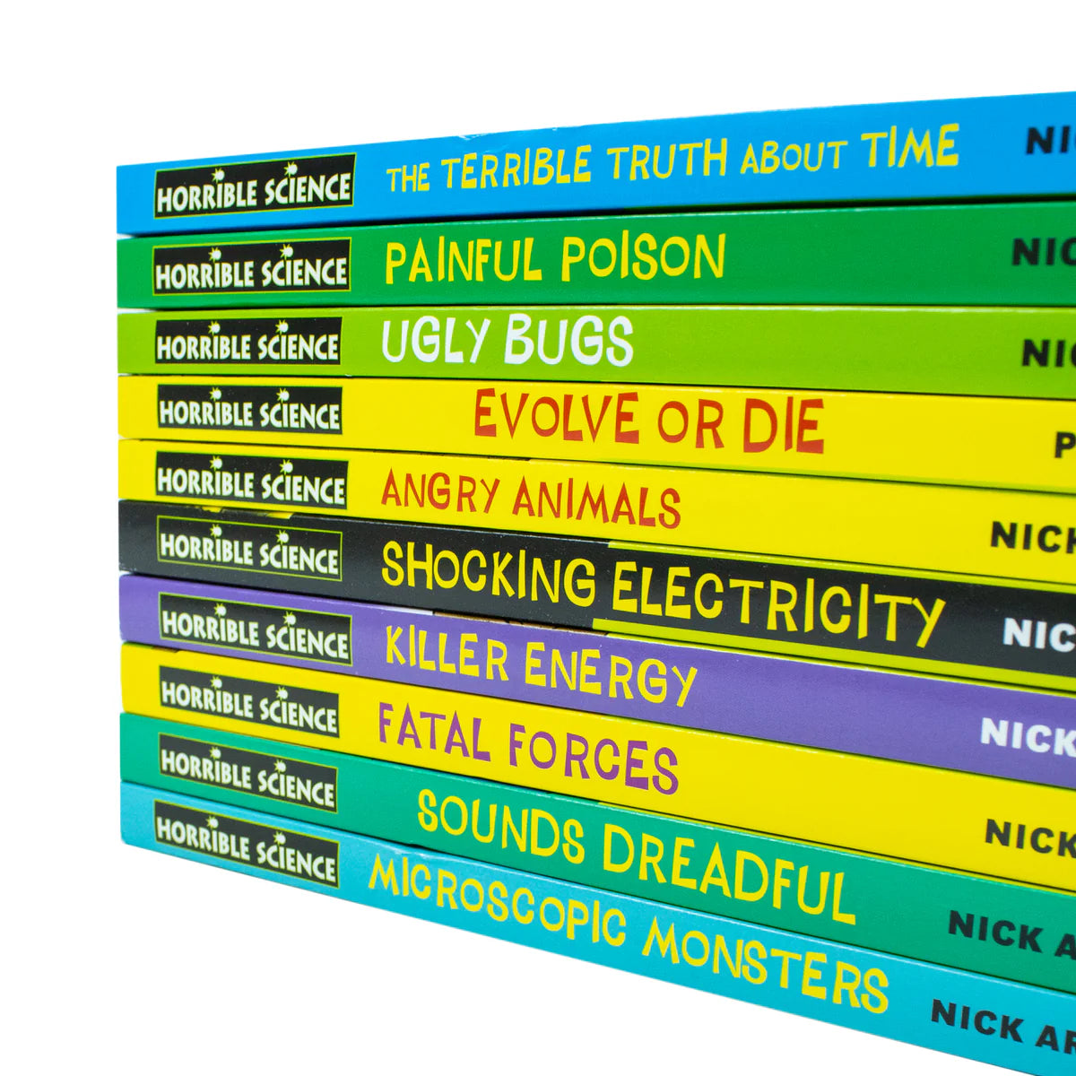 Horrible Science 10 Book Set - Nick Arnold - Paperback - The Terrible Truth, Painful Poison, Angry Animal, Evolve & Many More