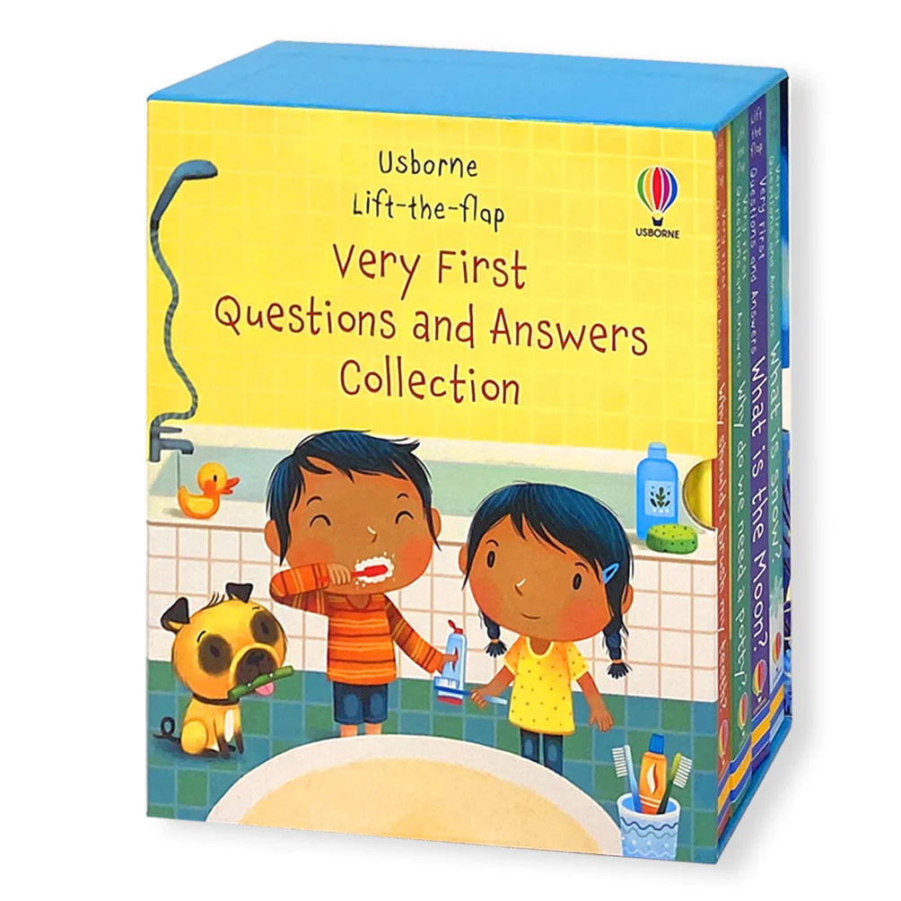 Usborne Lift-the-Flap Very First Questions and Answers – 4 Book Box Set: Educational Questions & Answers Collection - Hardcover
