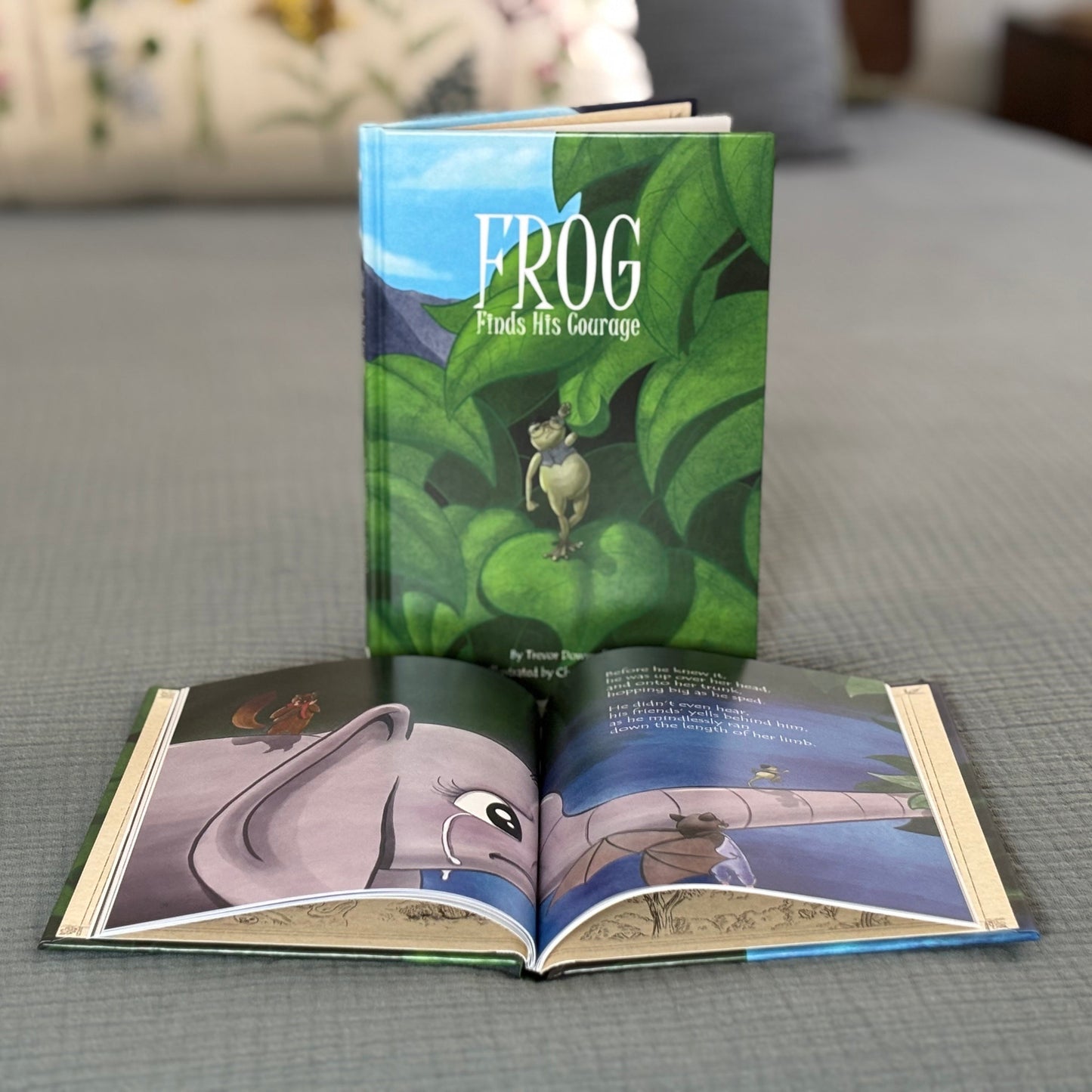 Frog: Finds His Courage, Book Two & Organic Cotton Frog Plushie