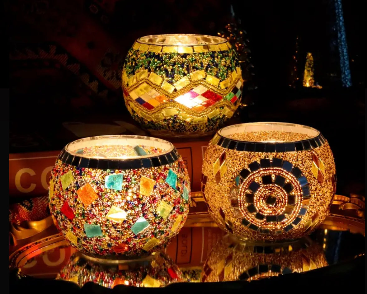Mosaic Tea Light/Incense Decor