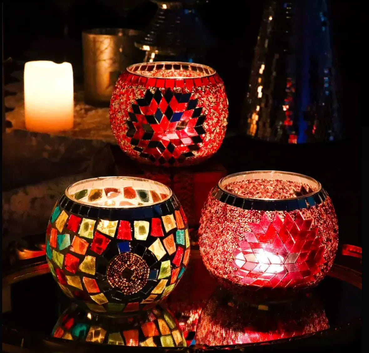 Mosaic Tea Light/Incense Decor