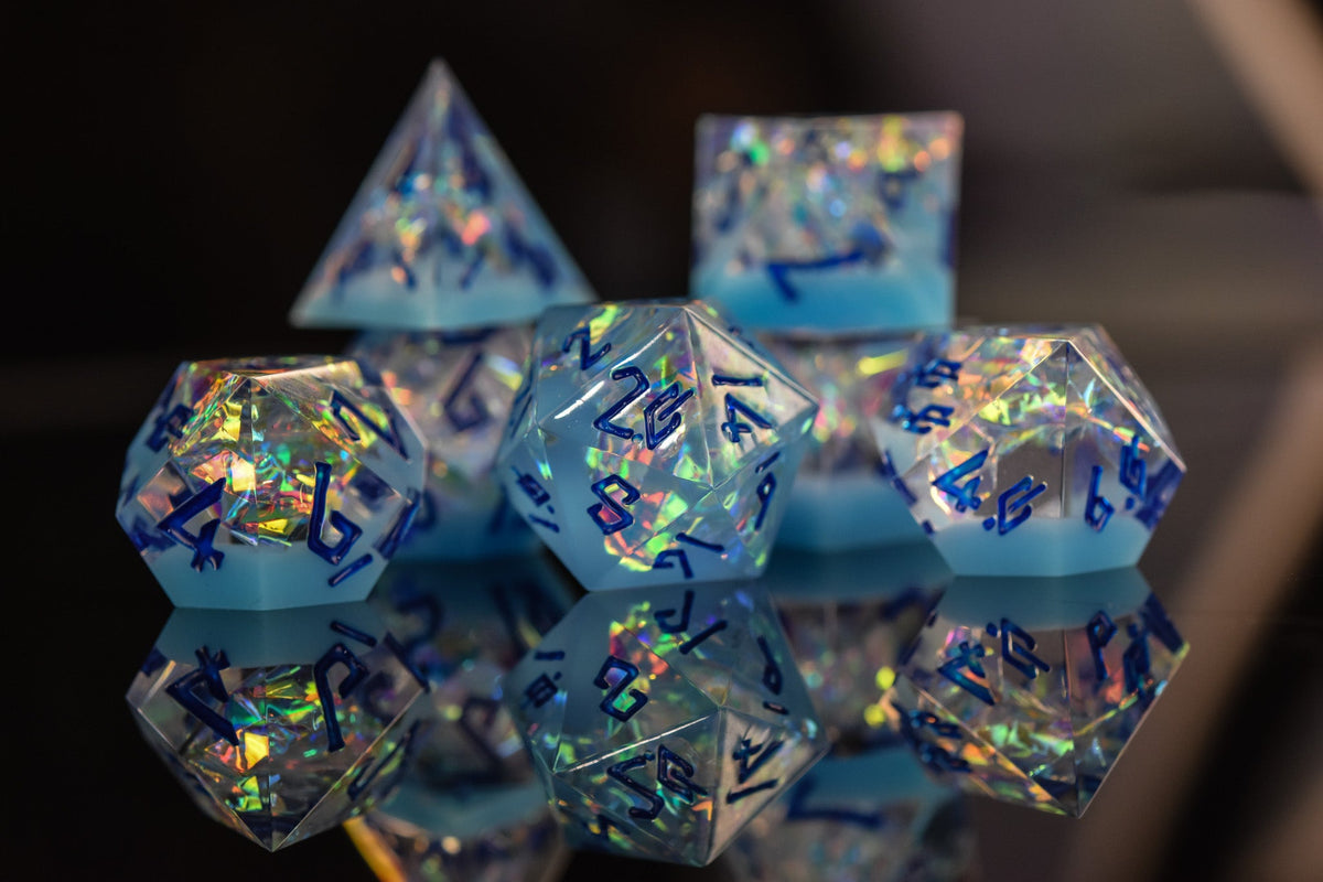 PRE-ORDER || Ice Storm Sharp-Edged Resin Dice Set