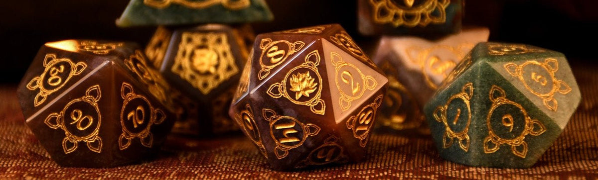 Pre-Order || Indian, Indian Agate Stone Dice Set - Dice Around the World Collection