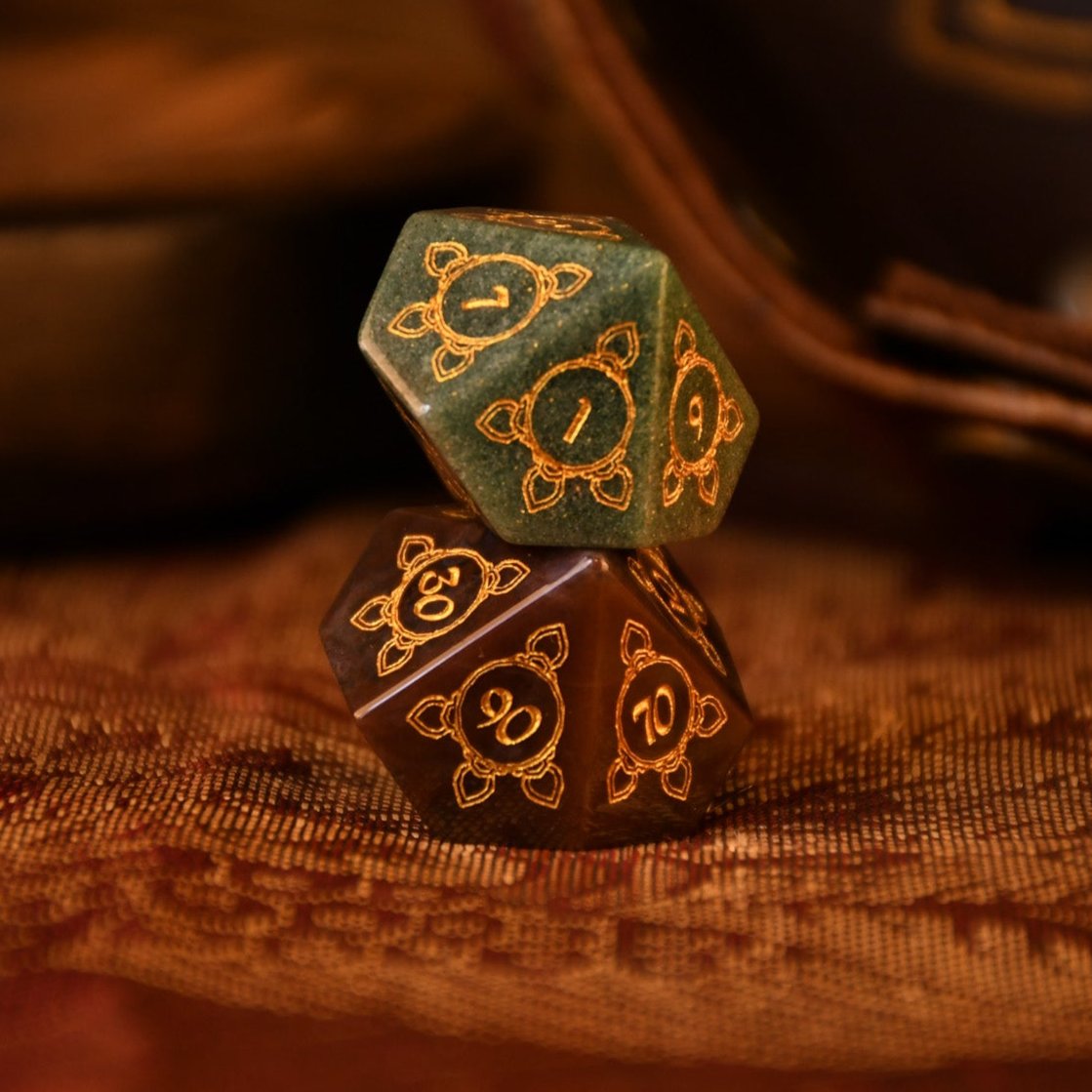 Pre-Order || Indian, Indian Agate Stone Dice Set - Dice Around the World Collection