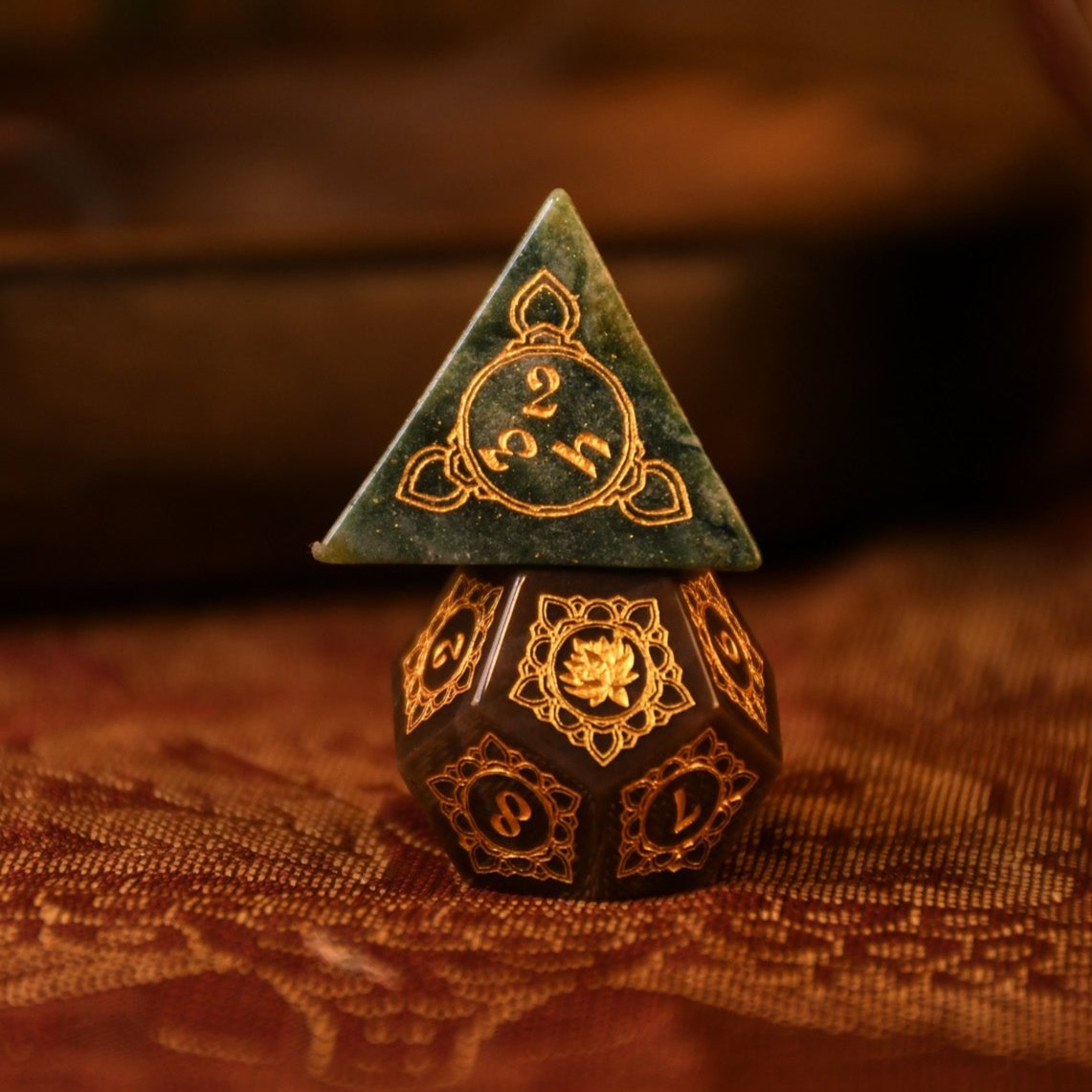 Pre-Order || Indian, Indian Agate Stone Dice Set - Dice Around the World Collection