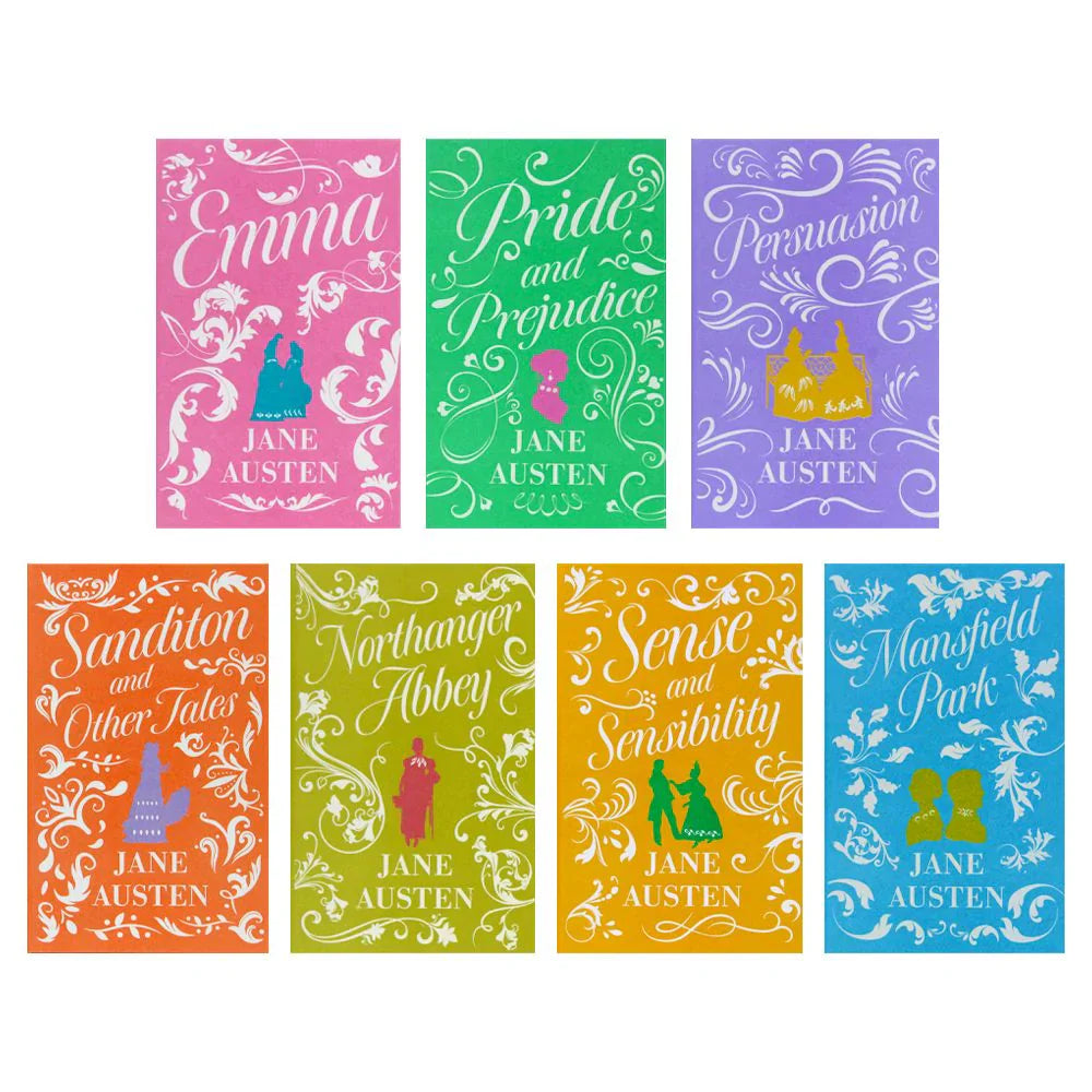 Bundle Jane Austen: The Complete Series Seven Book Set in Hardcover With Tote