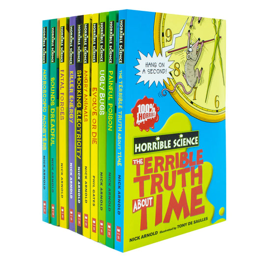 Horrible Science 10 Book Set - Nick Arnold - Paperback - The Terrible Truth, Painful Poison, Angry Animal, Evolve & Many More