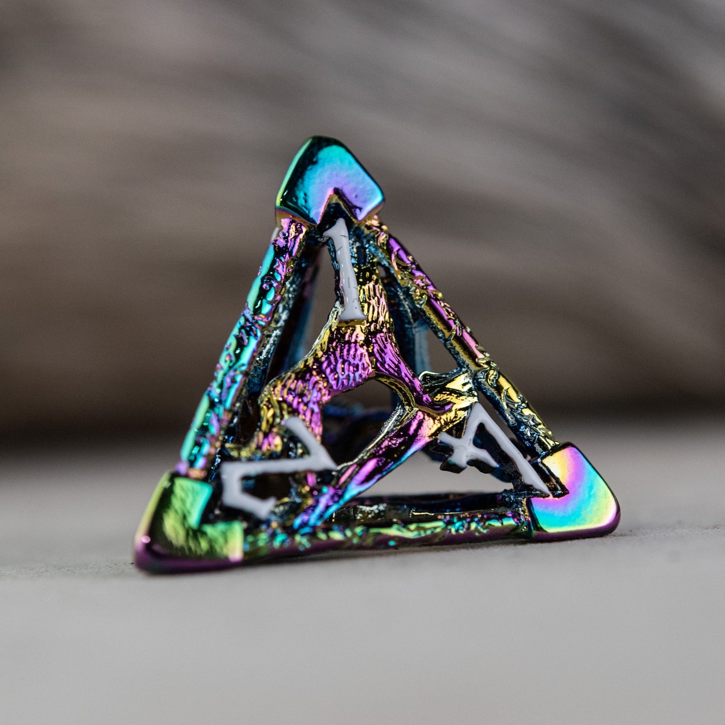 Pre-Order|| Legends of Valhalla - Iridescent and White Hollow Metal Dice Set
