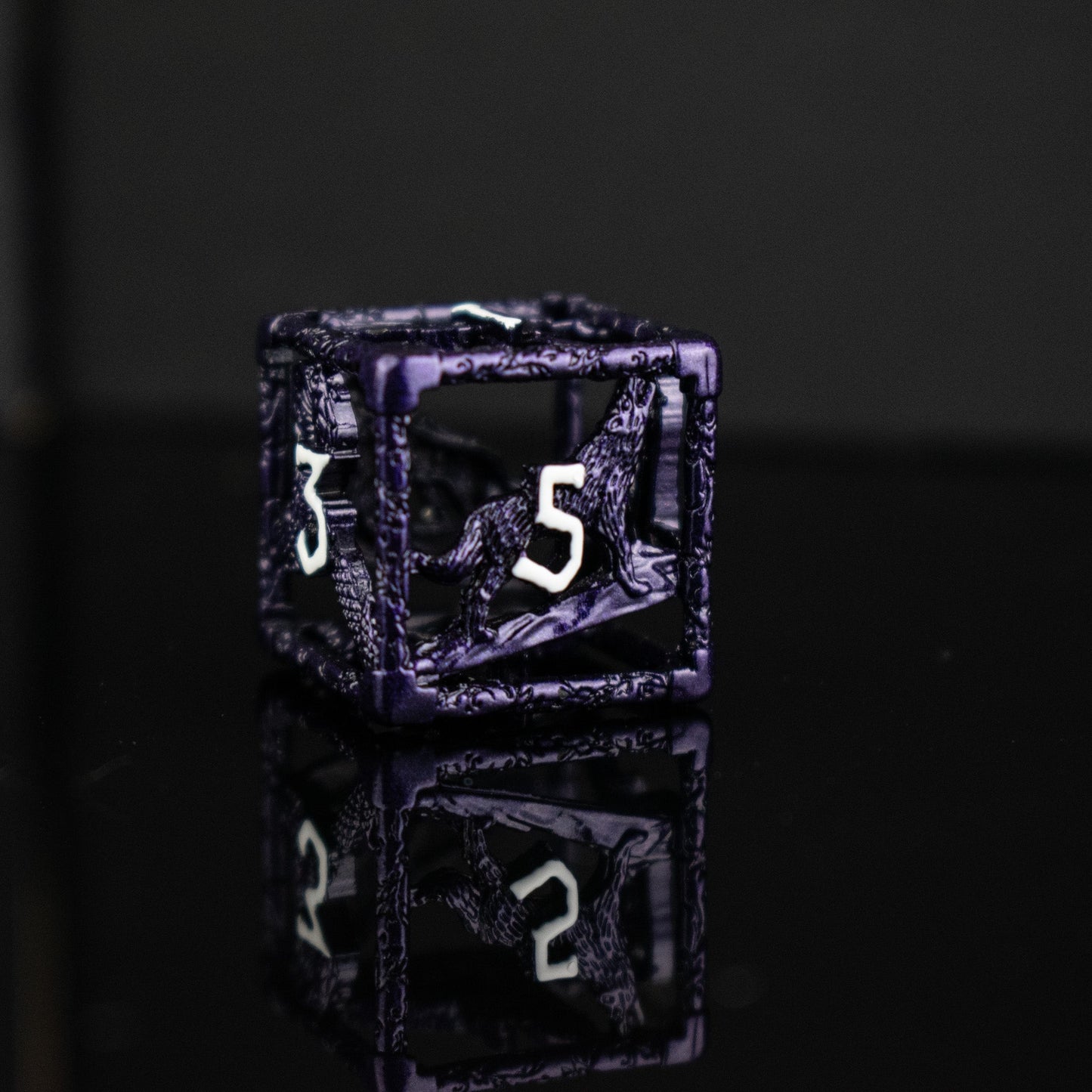 Pre-Order|| Legends of Valhalla - Purple Hollow Metal Dice Set