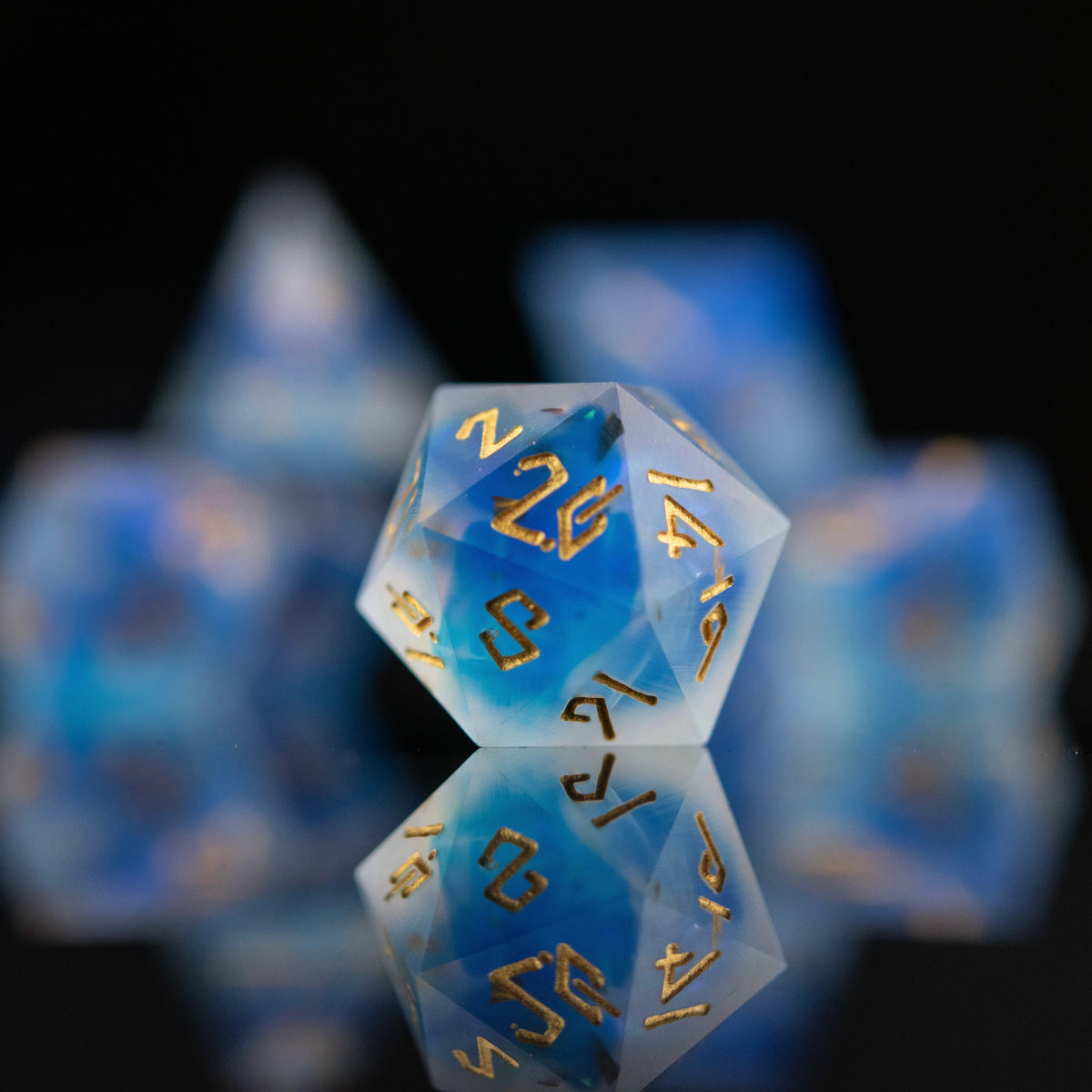 Pre-Order|| Lunar Veil Sharp-Edged Resin Dice Set