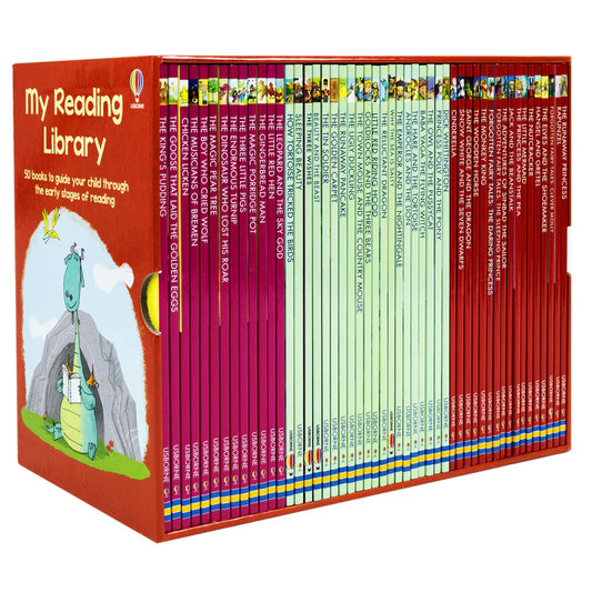 Usborne My Second Reading Library – 50 Book Box Set: Red Collection, Children's Reading Books for Ages 6+