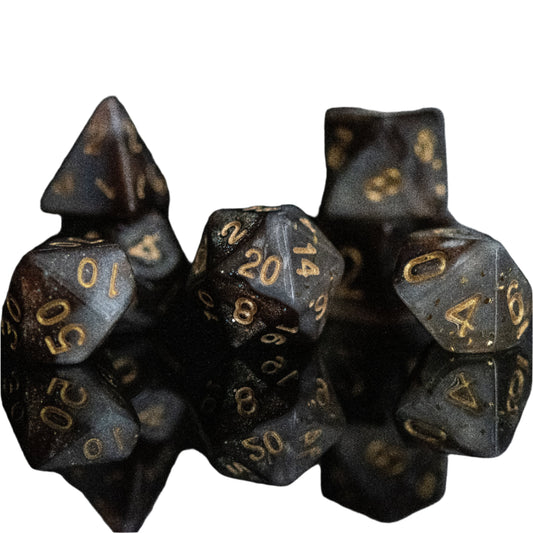 Moon Dust Acrylic Dice Set