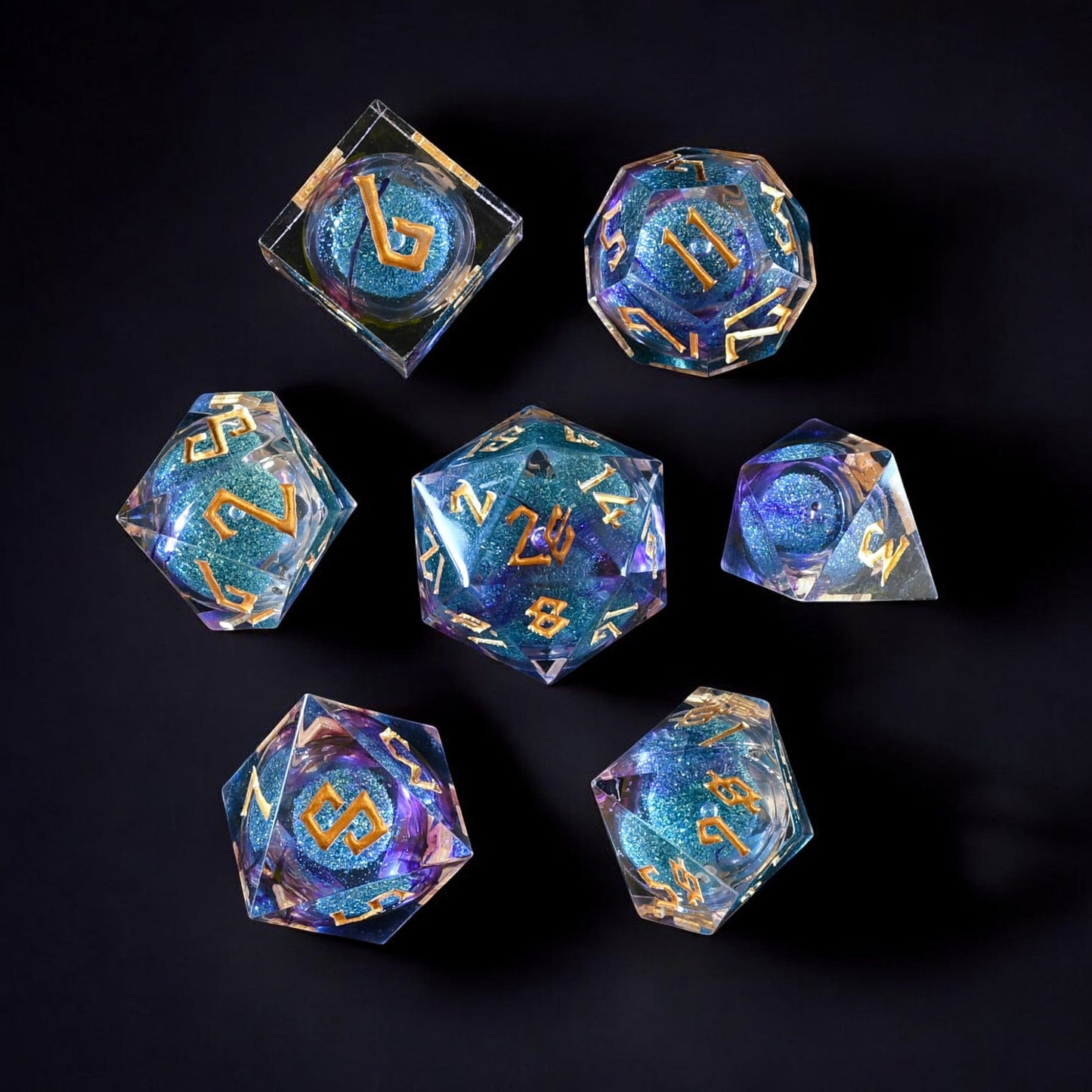 Pre-Order || Mermaid Cove Liquid Core Dice Set