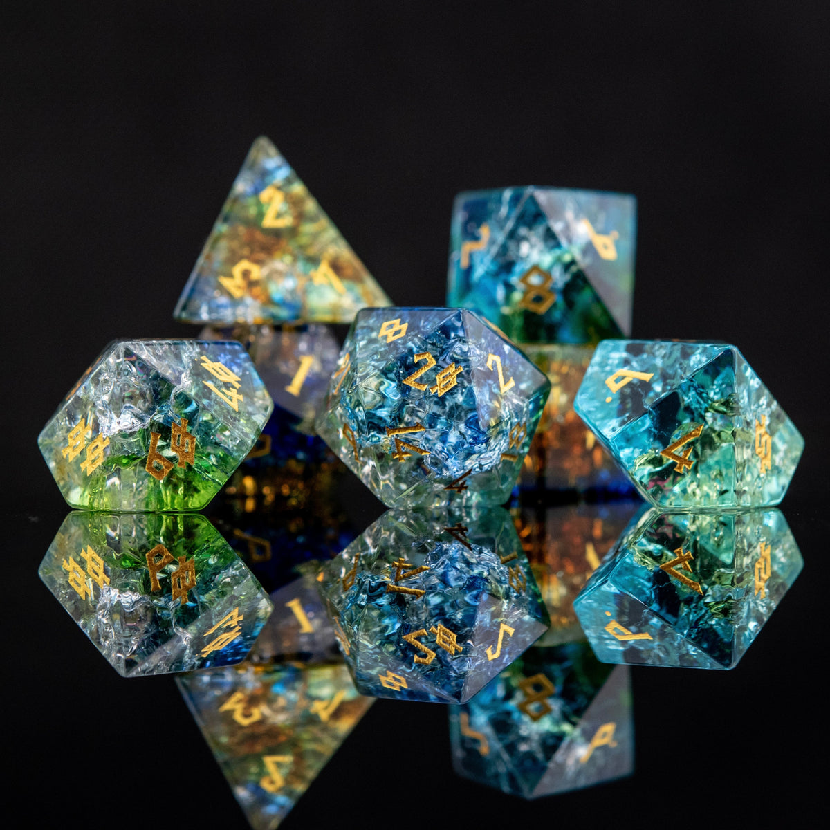 Pre-Order || Mother Nature Shattered Glass Dice Set