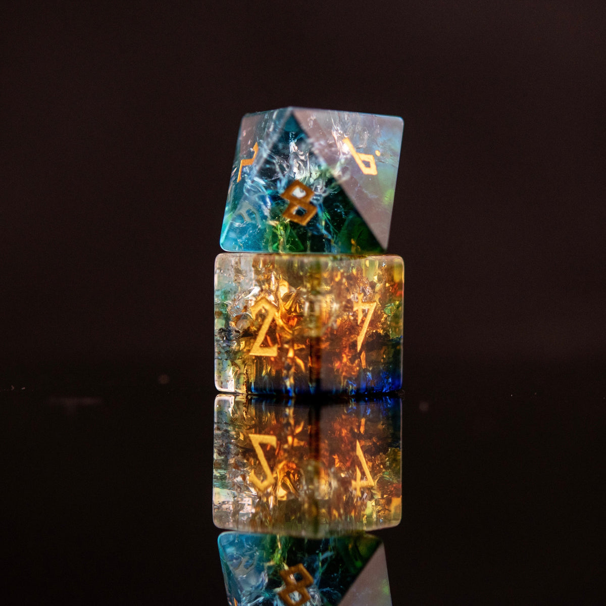 Pre-Order || Mother Nature Shattered Glass Dice Set